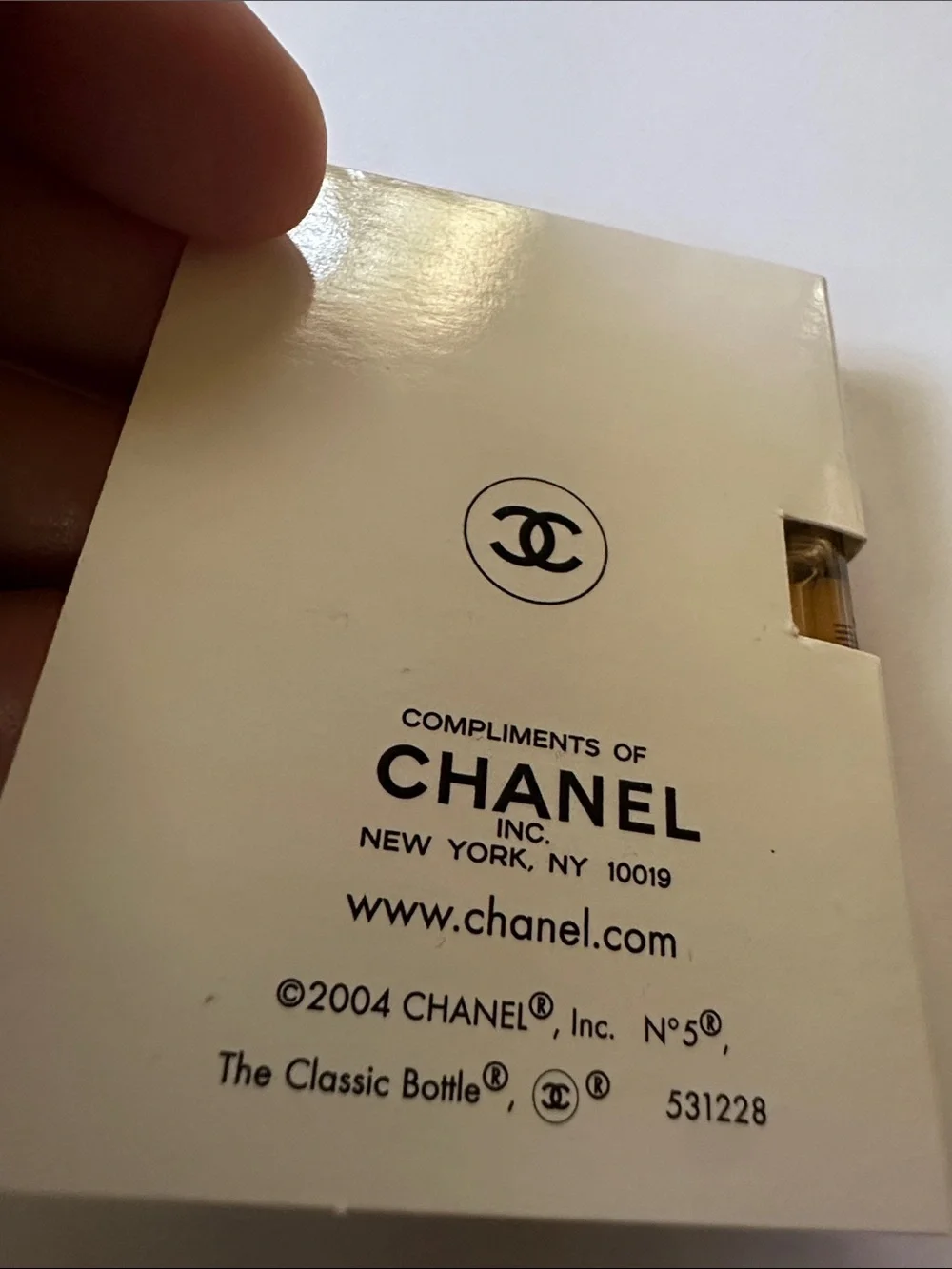 CHANEL N°5 Sample Card and Vial